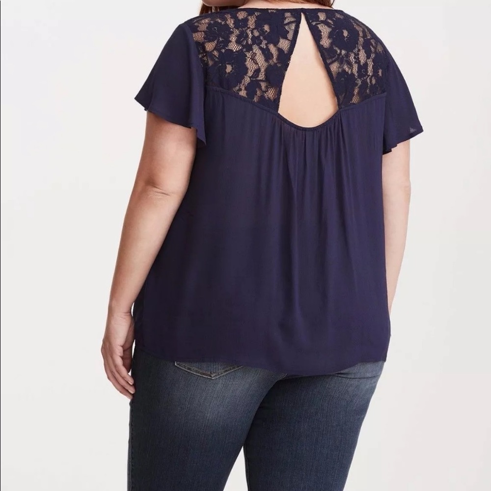 Torrid lace back top